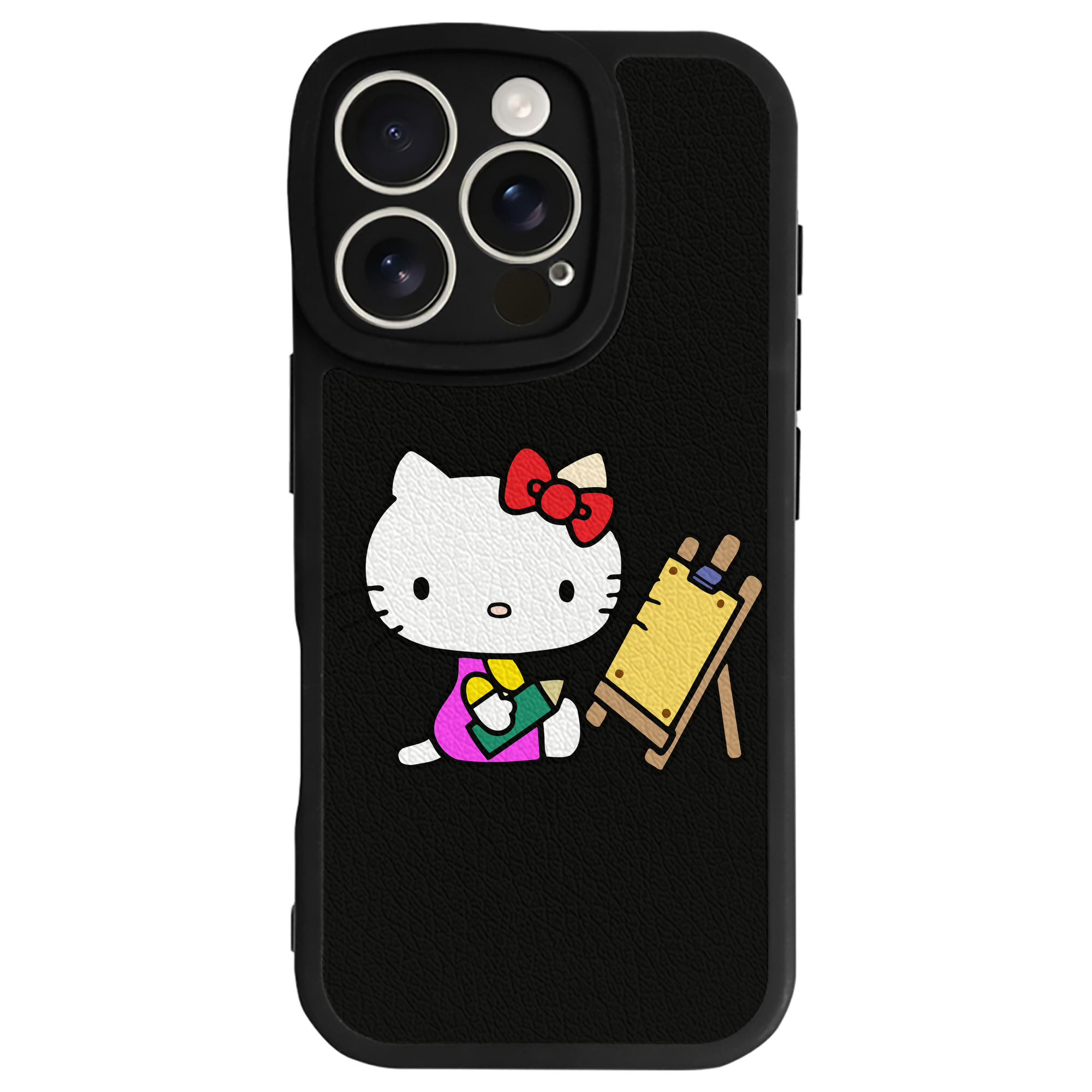 （画像用） Hello Kitty ハローキティ 【iPhone 16シリーズ対応】シリコンスマホケース（レザー調） 材質：シリコン